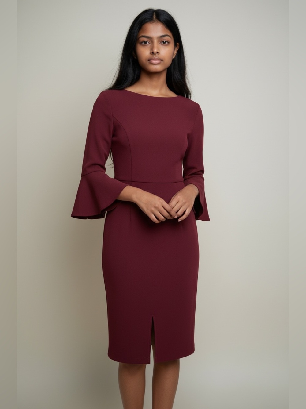 White House Black Market Bell-Sleeve Sheath Dress 10